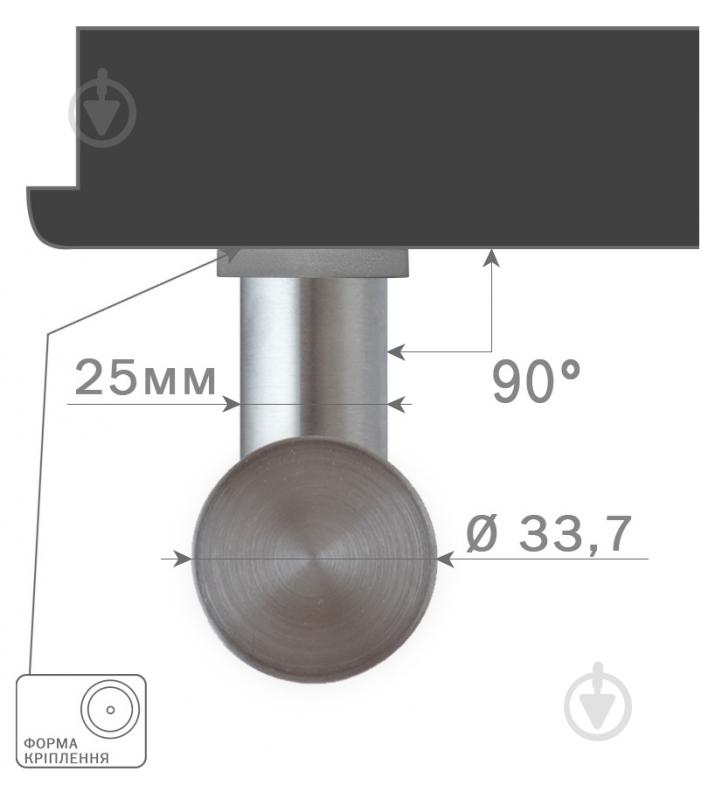 Ручка-скоба Rostex OMEGA 1200 мм fix Round нержавеющая сталь - фото 5