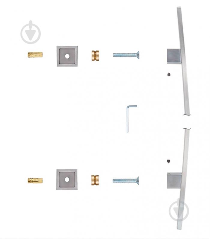 Ручка-скоба Rostex GAMA 850 мм fix Square на товщину дверей до 50 мм нержавіюча сталь - фото 7