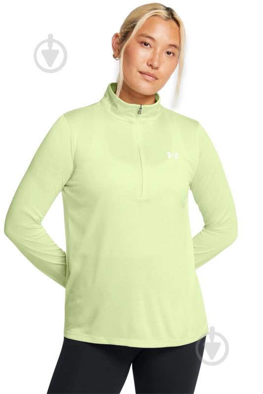 Джемпер Under Armour TECH 1/2 ZIP- TWIST 1384225-383 р.M зеленый - фото 1