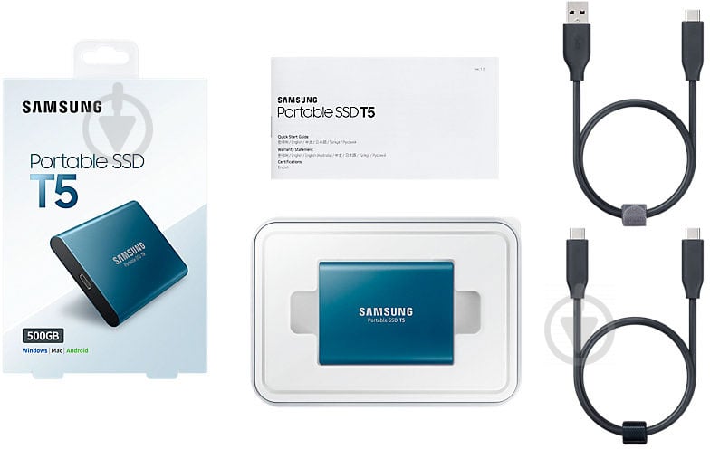 SSD-накопичувач Samsung T5 500GB Portable TLC (MU-PA500B/WW) - фото 8