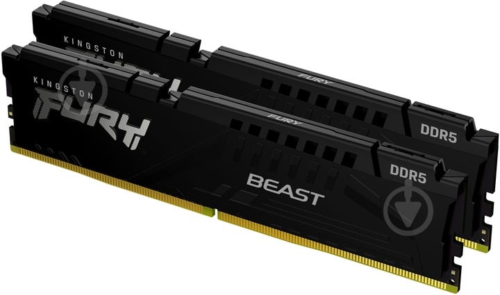 Оперативна пам'ять Kingston DDR4 SDRAM 16 GB (2x8GB) 3200 MHz (KF432C16BB2AK2/32) Fury Beast RGB Black - фото 1