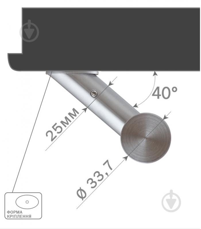 Ручка-скоба Rostex DELTA 1200 мм fix-fix Round нержавіюча сталь - фото 5