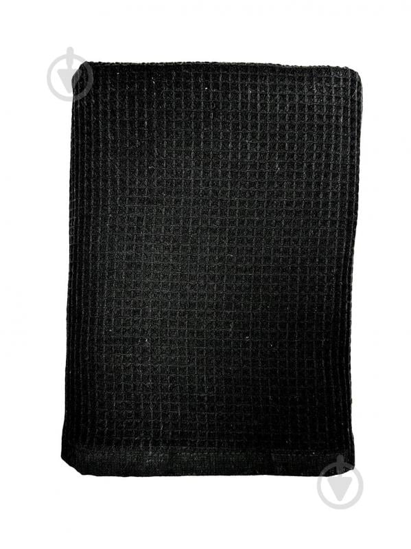 Рушник вафельний 70x140 см чорний IDEAL TEXTILE - фото 1