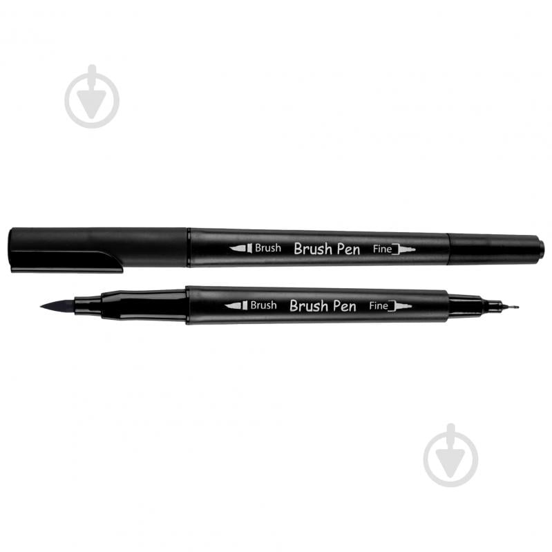 Маркер акварельный Santi Brush Pen SW-27 черный 391027 - фото 1