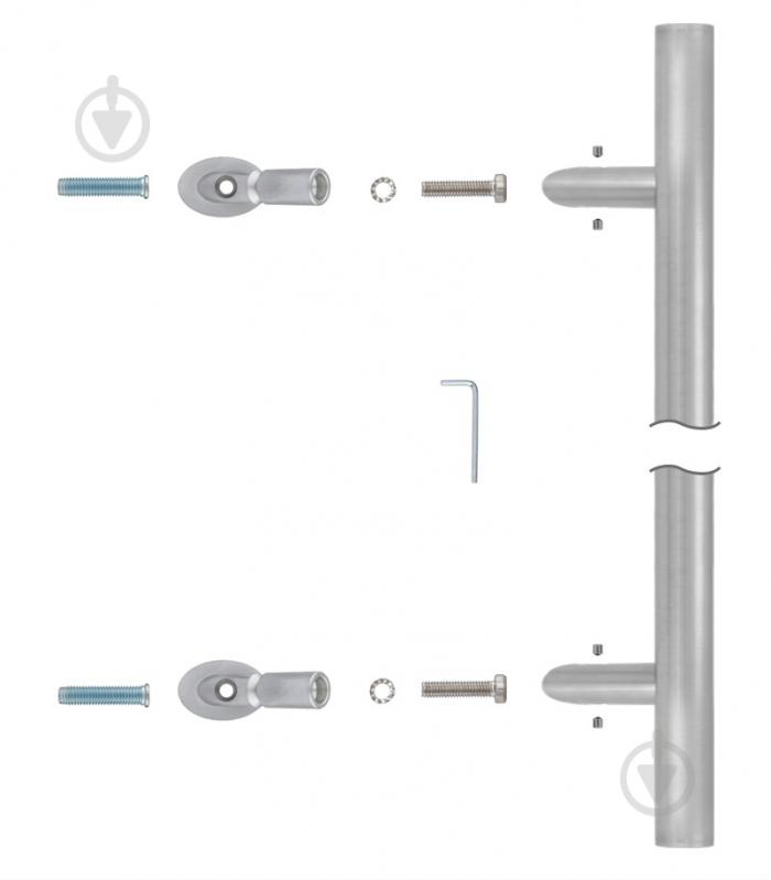 Ручка-скоба Rostex DELTA 1800 мм fix Round нержавіюча сталь - фото 7