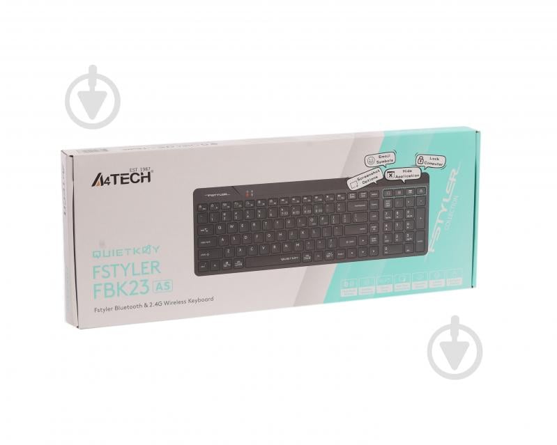 Клавиатура беспроводная A4Tech (FBK23 AS (Black)) Bluetooth + 2.4 ГГц black - фото 8