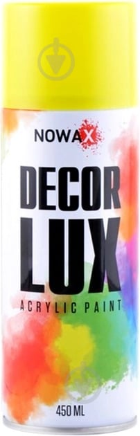 Краска акриловая DecorLux 1023 Желтый Nowax 450 мл NX48020 - фото 1