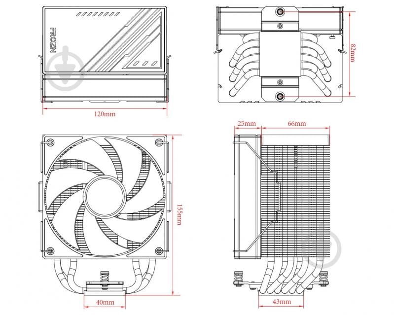 Процесорний кулер ID-Cooling Frozn A610 Black - фото 4