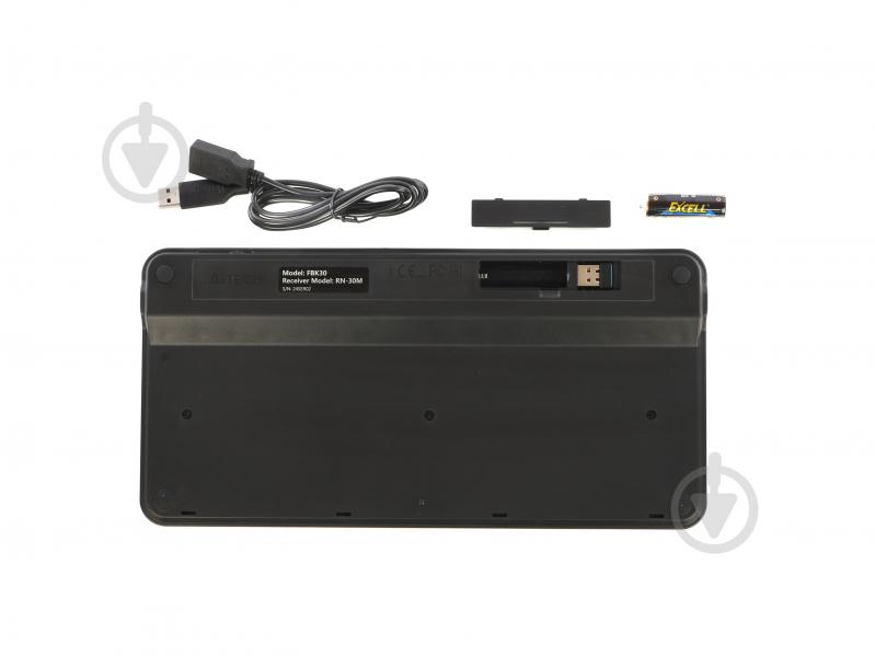 Клавиатура беспроводная A4Tech (FBK30 (Black)) Bluetooth + 2.4 ГГц black - фото 6