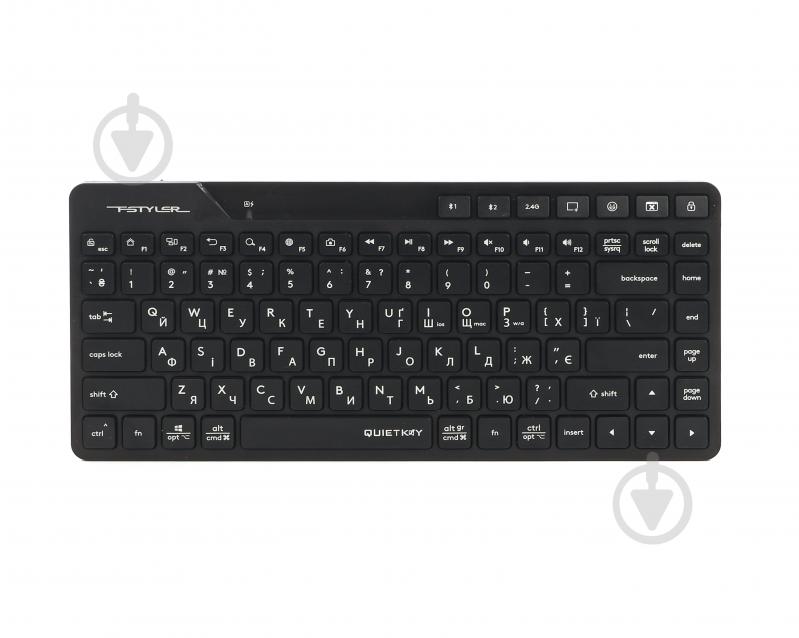 Клавиатура беспроводная A4Tech (FBK26C AS (Black)) Bluetooth+2.4 ГГц black - фото 1 Клавиатура беспроводная A4Tech (FBK26C AS (Black)) Bluetooth+2.4 ГГц black - фото 1