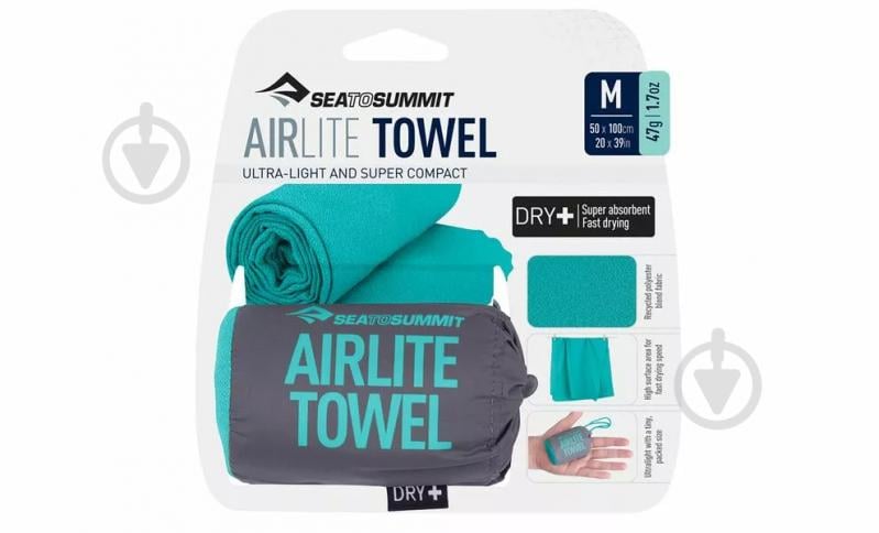 Полотенце AIRLITE TOWEL BALTIC ACP071011-051214 50x100 см бирюзовый Sea To Summit - фото 5