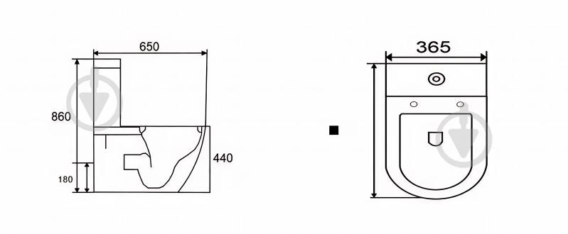 Унитаз-компакт ALDO CERAMICA Colonne с бачком и сиденьем дюропласт - фото 6