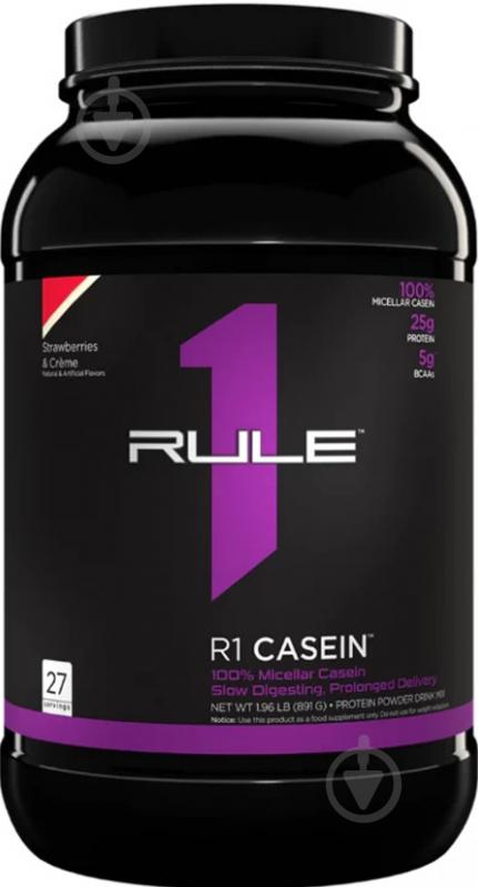 Протеин Rule 1 R1 Casein полуниця со сливками 891 г 0,891 кг - фото 1