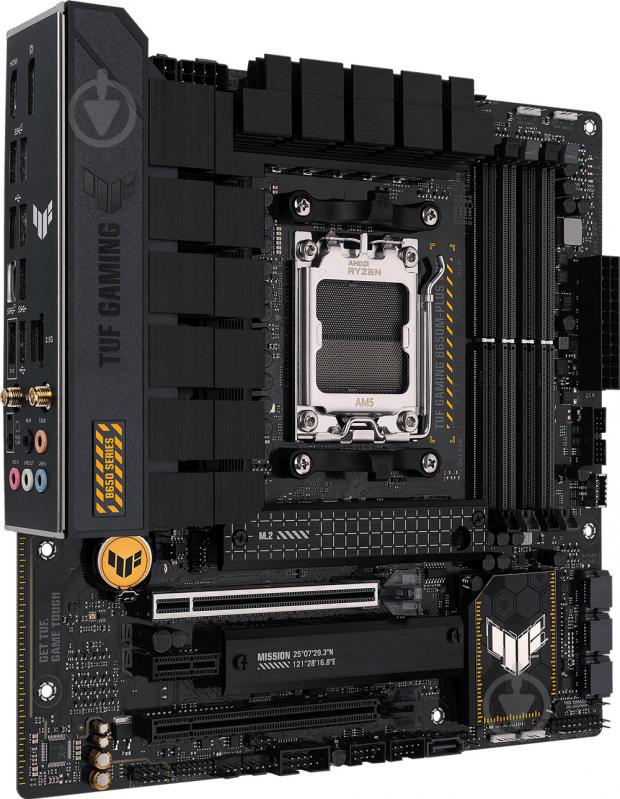 Материнська плата Asus TUF GAMING B650M-PLUS WIFI (Socket AM5, AMD B650, micro ATX) - фото 2