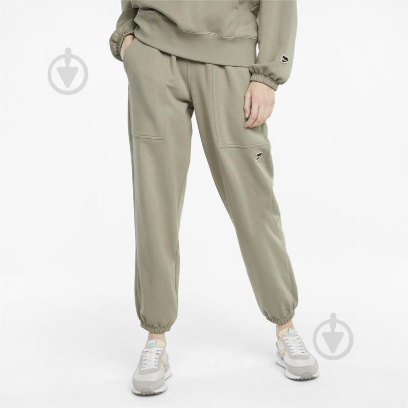 Штани Puma Downtown Sweatpants 53168042 р. XS бежевий - фото 3