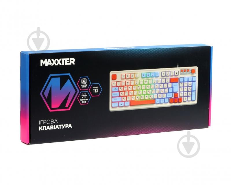 Клавіатура ігрова Maxxter (KBG-3C01-UA) підсвічування white - фото 5
