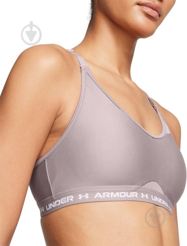 Бра Under Armour UA CROSSBACK LOW BRA 1386424-015 р.S бежевий - фото 11