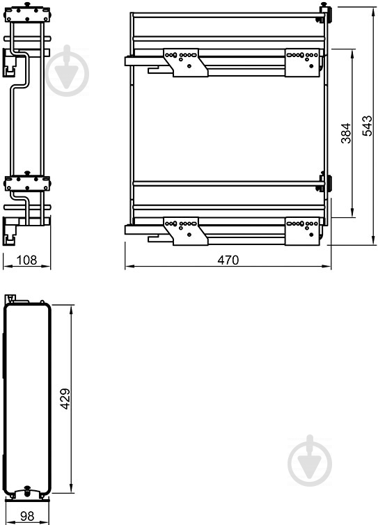 Карго Vibo 150 мм Galaxy (ELQGM152SXPRPOMBASC) 46693 білий/хром - фото 8