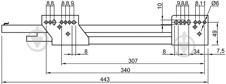 Карго Vibo 150 мм Galaxy (ELQGM152SXPRPOMBASC) 46693 білий/хром - фото 10