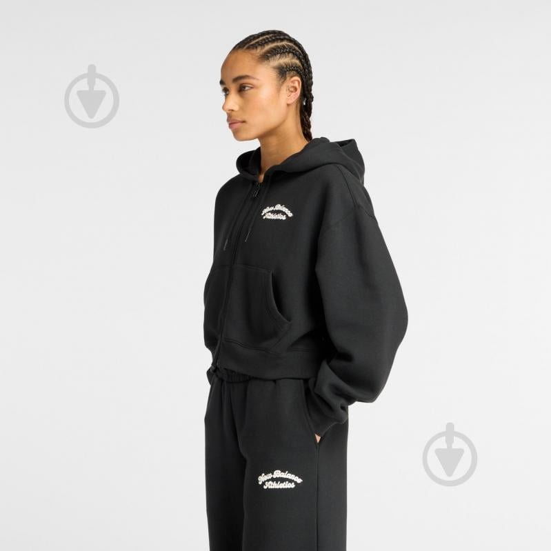 Джемпер New Balance LINEAR FULL ZIP WJ53509-BK р.M черный - фото 3