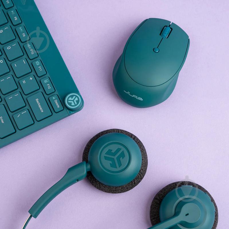 Наушники JLab GO Work Pop Wireless Headphones Teal (IEUHBGWRKPOPRTEL4) - фото 12