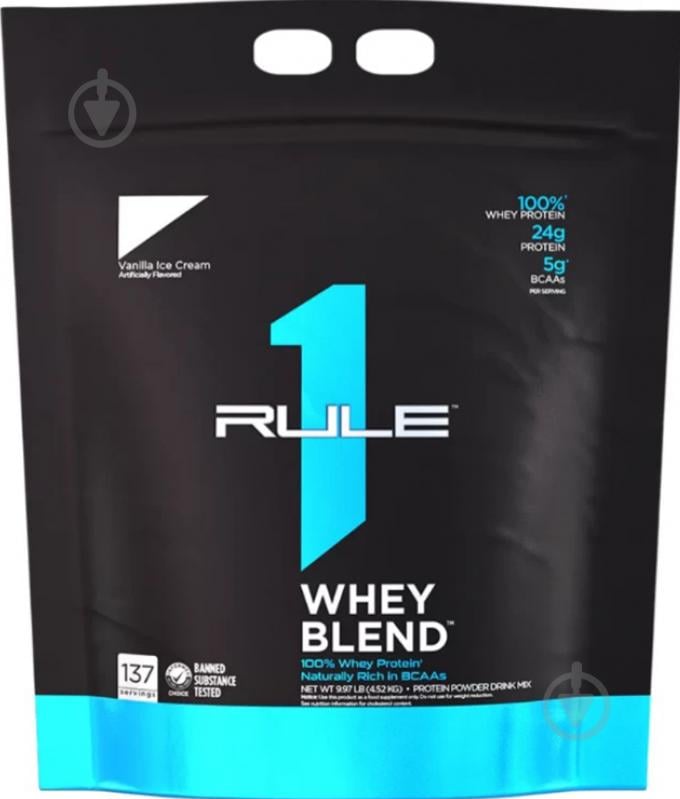 Протеїн Rule 1 R1 Whey Blend ванільний крем 4,52 кг - фото 1