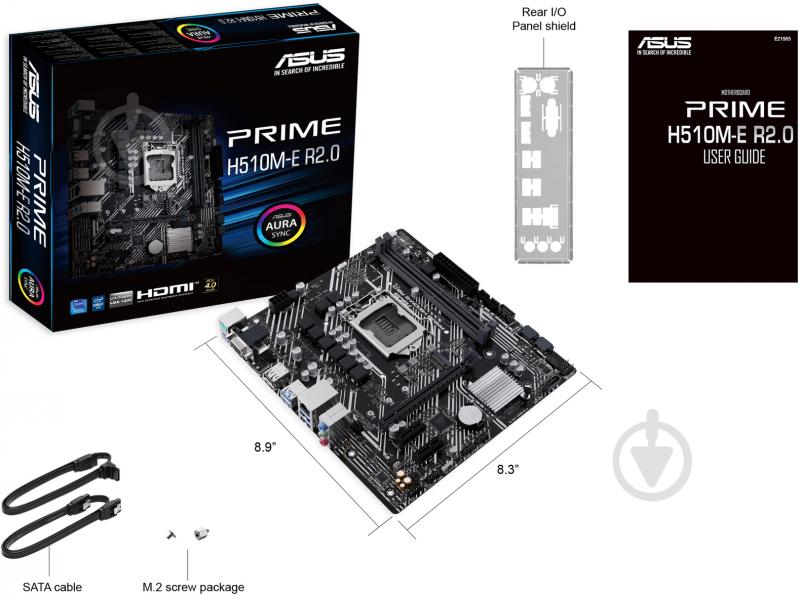 Материнская плата Asus PRIME H510M-E R2.0 (Socket 1200, Intel H510, micro ATX) - фото 7