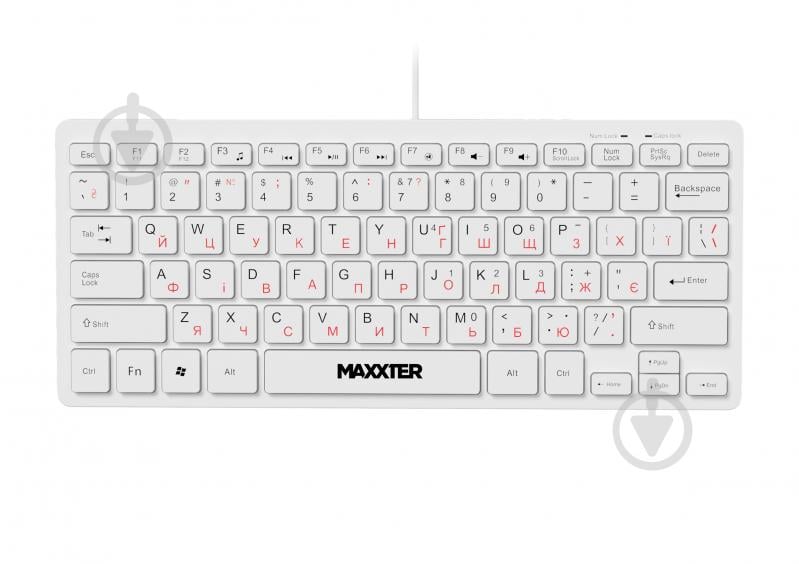 Клавіатура Maxxter (KBM-C01W-UA) вологозахищена white - фото 1 Клавіатура Maxxter (KBM-C01W-UA) вологозахищена white - фото 1