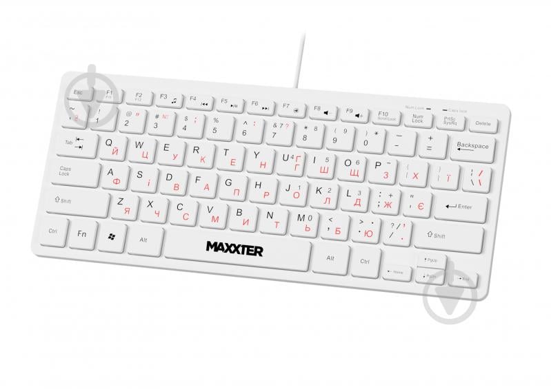 Клавіатура Maxxter (KBM-C01W-UA) вологозахищена white - фото 2