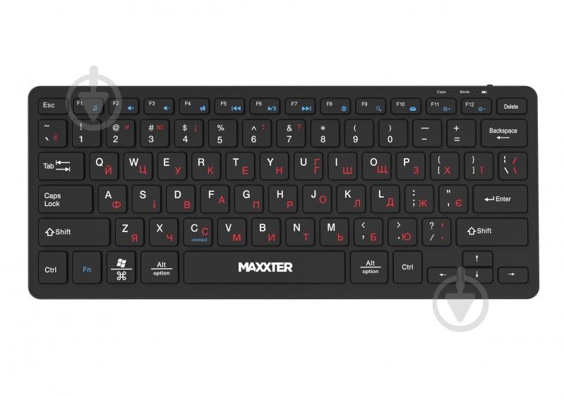 Клавіатура бездротова Maxxter (KBW-C01B-UA) с аккумулятором, бесшумная black - фото 1 Клавіатура бездротова Maxxter (KBW-C01B-UA) с аккумулятором, бесшумная black - фото 1
