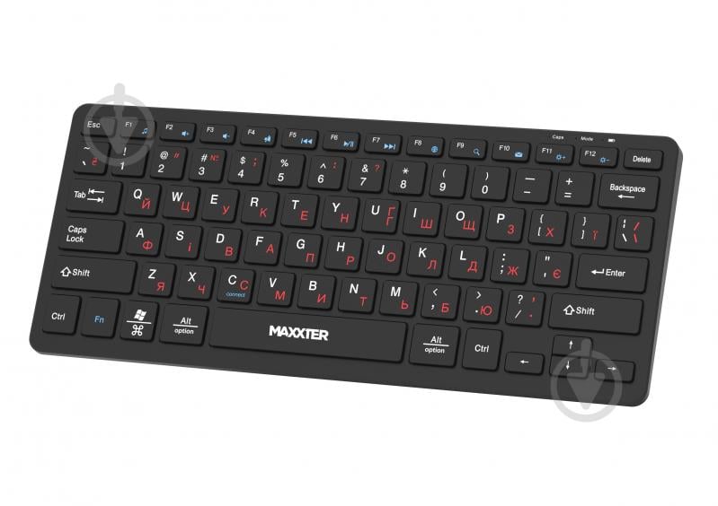 Клавіатура бездротова Maxxter (KBW-C01B-UA) с аккумулятором, бесшумная black - фото 2