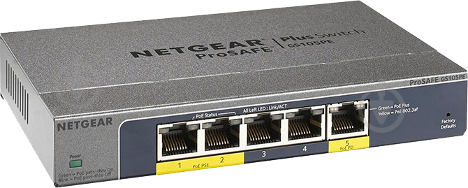 Коммутатор NETGEAR ProSafe GS105PE - фото 3