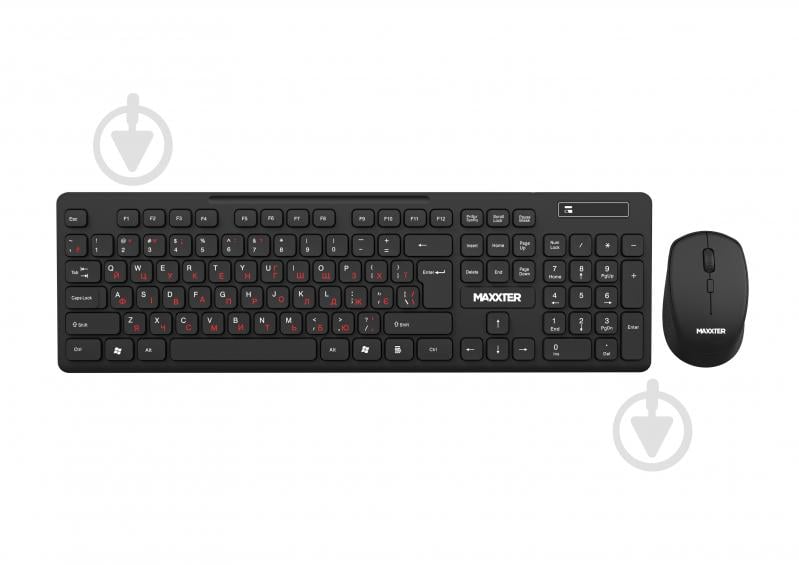 Комплект клавіатура та миша Maxxter (KMS-WCM-02B-UA) бездротовий black - фото 1 Комплект клавіатура та миша Maxxter (KMS-WCM-02B-UA) бездротовий black - фото 1