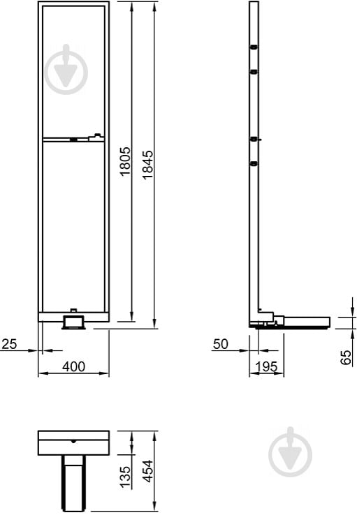 Колонна для распашного карго Vibo 600 мм Galaxy (CEM60S/17VG) 46737 серый - фото 9