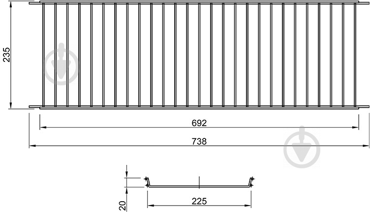 Сушарка для посуду Vibo GV80PVCP без піддона 800 мм 47022 - фото 5