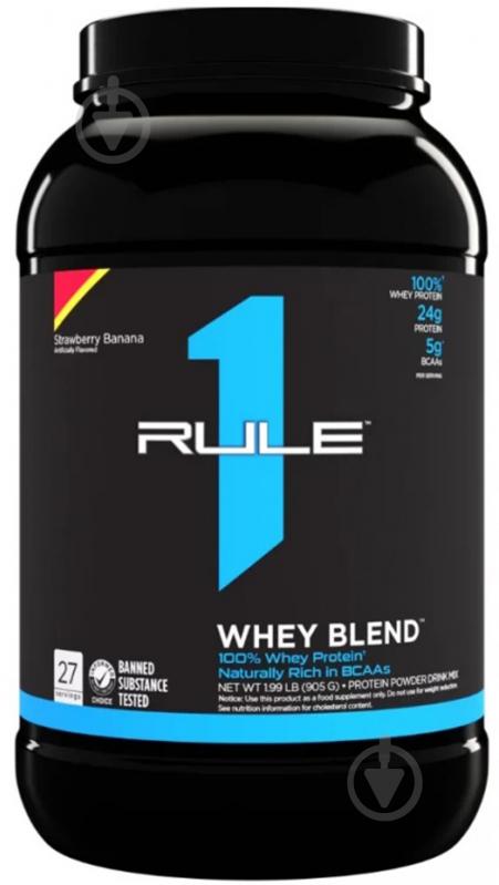 Протеїн Rule 1 R1 Whey Blend полуниця 905 г - фото 1