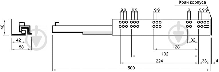 Выдвижной ящик Vibo CCTGM40EVGFO 400 мм графит/стекло (внутр.) Essence 46716 - фото 7