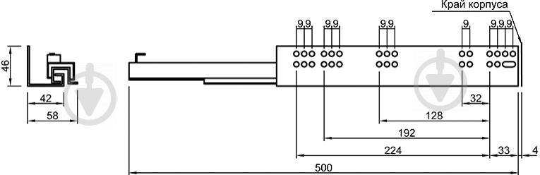 Выдвижной ящик Vibo CCTGM60EVGFO 600 мм графит/стекло (внутр.) Essence 46196 - фото 7