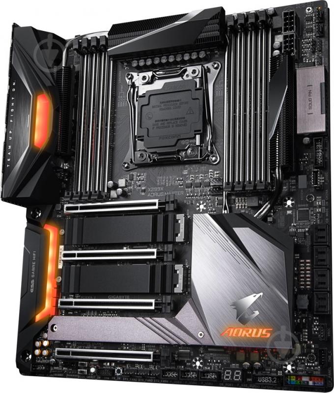 Материнська плата Gigabyte X299X AORUS MASTER (Socket 2066, Intel X299, E-ATX) - фото 1