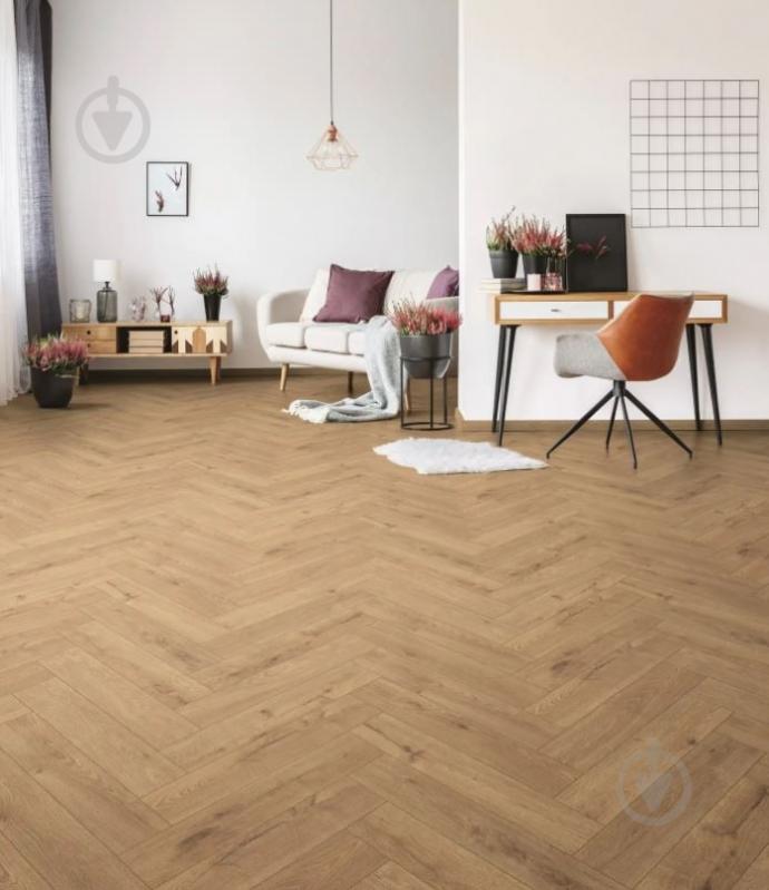 Ламінат ялинка KRONO ORIGINAL Herringbone Sundance Oak 32/АС5 8 мм (К326) - фото 2