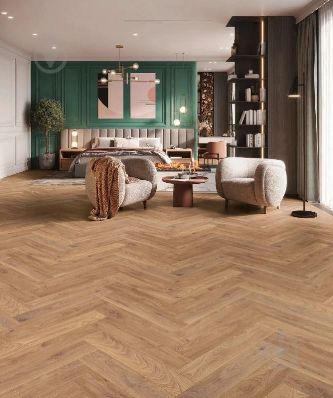 Ламинат елочка KRONO ORIGINAL Herringbone Firebrand Oak 32/АС5 8 мм (K450) - фото 2