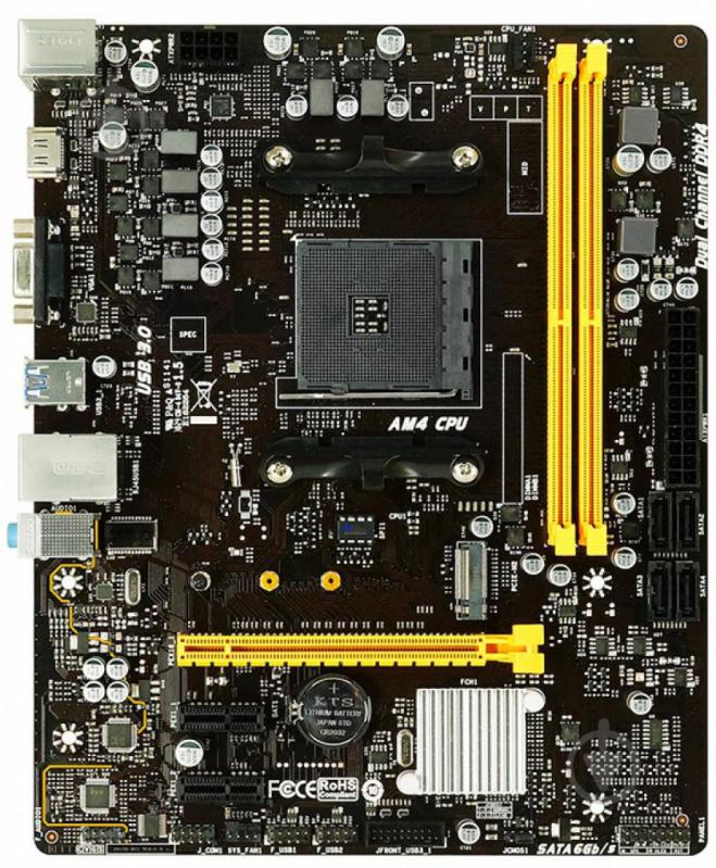 Материнская плата Biostar B450MX (Socket AM4, AMD B450, mirco ATX) - фото 1