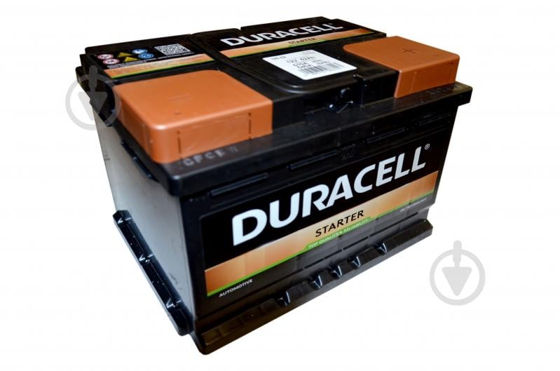 Аккумулятор автомобильный Duracell 62Ah 510A 12V «+» справа - фото 1