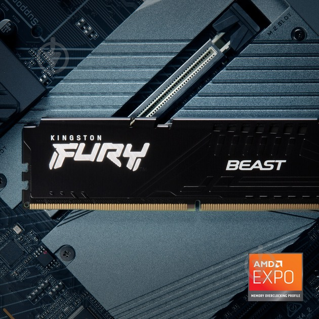 Оперативная память Kingston DDR5 SDRAM 16 GB (1x16GB) 6800 MHz (KF568C34BB-16) Fury Beast Black - фото 7