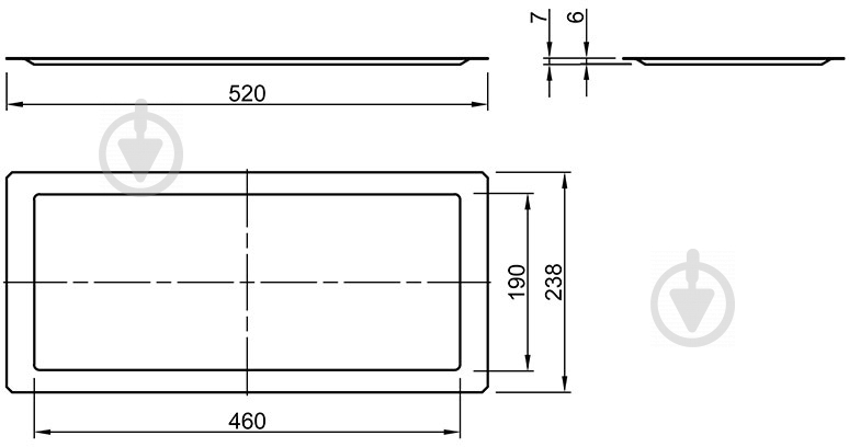 Поддон для сушилки Vibo VA600 600 мм 47012 - фото 2