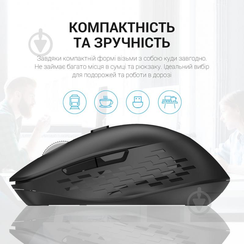 Мышка OfficePro Silent Click Wireless black (M230B) - фото 16