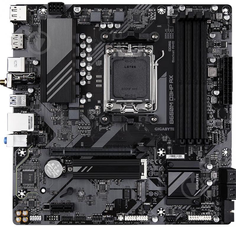 Материнська плата Gigabyte B650M D3HP AX (Socket AM5, AMD B650, micro ATX) - фото 1