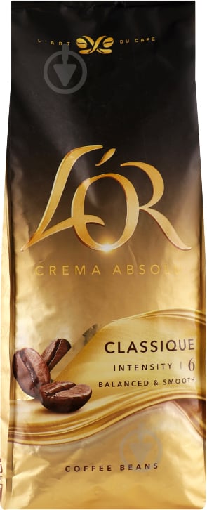 Кава в зернах L'OR Crema Absolute Classic (8711000400791) 1000 г - фото 1