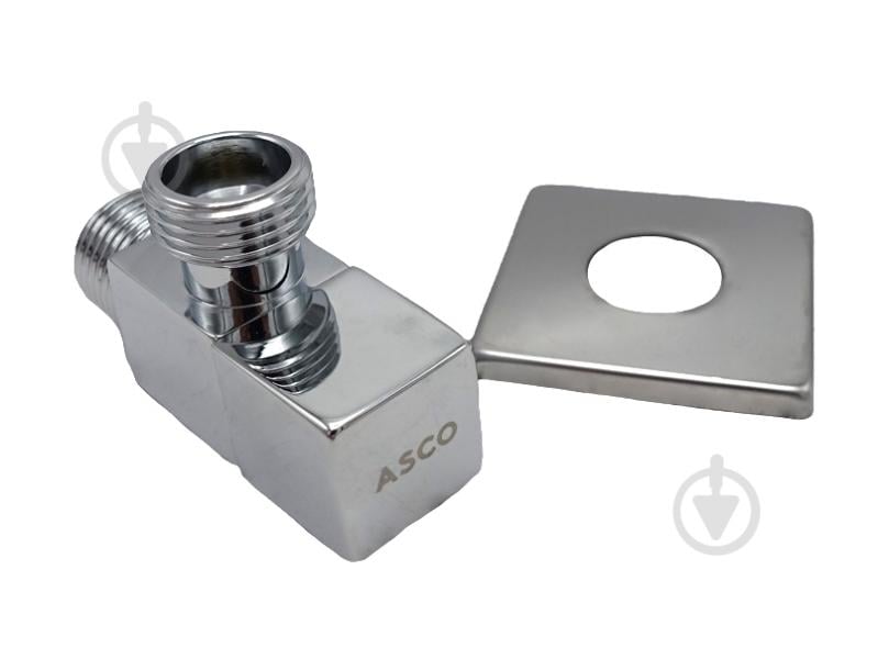 Кран угловой ASCO 1/2"х1/2" для сантехприборов Chrome AS-AV-011 - фото 3 Кран угловой ASCO 1/2"х1/2" для сантехприборов Chrome AS-AV-011 - фото 3