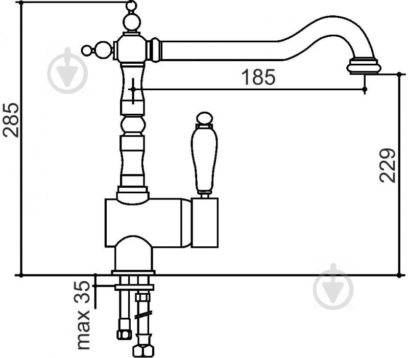 Змішувач для кухні Interline Rim new Bronze - фото 3